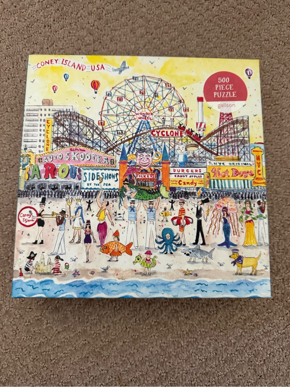 Galison Coney Island 500-Piece Puzzle